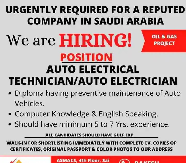 Automobile Technician Vacancy In Mumbai